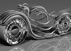 Motocykl w grafice wektorowej 3D