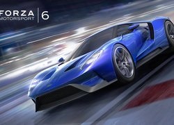 Niebieski Ford GT z gry Forza Motorsport 6