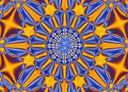 Niebiesko-żółty obraz z kalejdoskopu