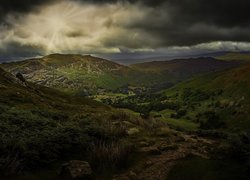 Panorama Lake District w Anglii