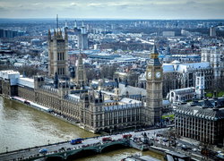 Panorama Londynu z lotu ptaka