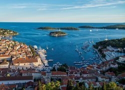 Panorama miasta Hvar w Chorwacji