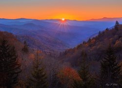 Park Narodowy Great Smoky Mountains jesienią