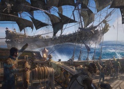 Piraci na statkach w scenie z gry Skull and Bones