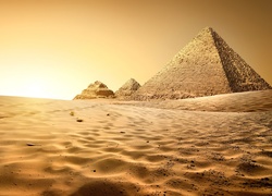 Egipt, Pustynia, Piramida
