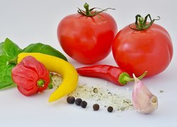 Papryka chili, Pomidory, Czosnek