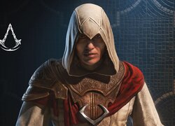 Postać w kapturze z gry Assassins Creed Mirage