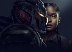 Serial, Ironheart, Kobieta, Aktorka, Dominique Thorne, Postać, Hełm, Maska, Poster