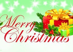 Boże Narodzenie, Świąteczne, Prezenty, Napis, Merry Christmas, 2D