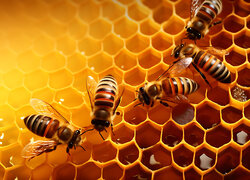 Owady, Pszczoły, Plaster, Miód, 2D