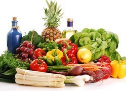 Różne warzywa i owoce