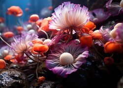 Podwodne, Rośliny, Kwiaty, Grafika