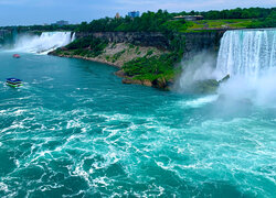 Rzeka i wodospad Niagara