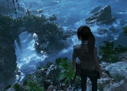Gra, Shadow of the Tomb Raider, Tomb Raider 2018, Lara Croft, Skały