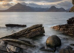 Morze, Skały, Kamienie, Wyspa Skye, Wieś Elgol, Szkocja