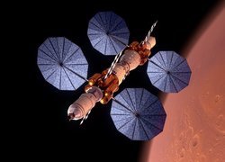 Stacja kosmiczna przy planecie Mars
