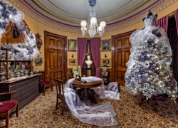 Świąteczne dekoracje w stylowym pokoju