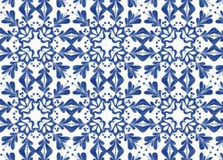 Tekstura w niebieskie ornamenty