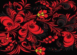 Kwiaty, Czerwone, Liście, Tekstura