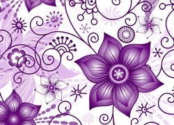 Tekstura z fioletowymi kwiatami
