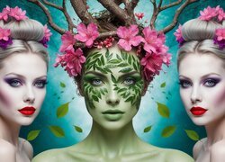 Trzy, Kobiety, Twarze