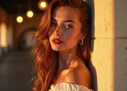 Długowłosa, Kobieta, Twarz, Kolczyk