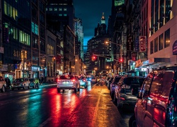 Ulica w Nowym Jorku nocą