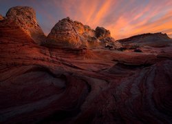 Skały, Formacje skalne, White Pocket, Vermilion Cliffs National Monument, Pomnik narodowy, Arizona, Stany Zjednoczone