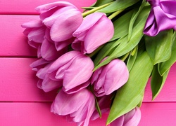 Różowe, Tulipany, Wiązanka