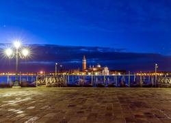 Widok na kościół San Giorgio Maggiore na weneckiej wyspie San Giorgio