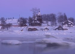 Wieś zimą