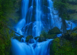 Wodospad  Fall Creek Falls w stanie Waszyngton