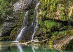 Wodospad Slap Virje w Słowenii