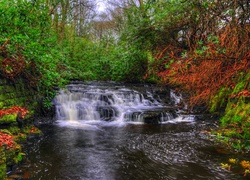 Wodospad w Anglezarke w hrabstwie Lancashire