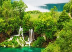 Wodospady Parku Narodowego Jezior Plitwickich w Chorwacji