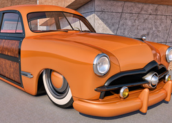 Zabytkowy samochód Ford Woody Station Wagon z 1949 roku