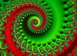 Zielono-czerwona spirala