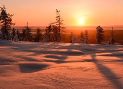Zimowy krajobraz w Finlandii